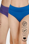 Zivame Anti-Microbial High Rise Full Coverage Tummy Tucker Hipster Panty (Pack of 2) - Multicolor — thumbnail 1